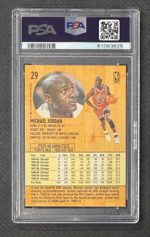 Michael Jordan 1991 Fleer Chicago Bulls Basketball Card #29 Graded PSA 9 Cert #61063825-Powers Sports Memorabilia