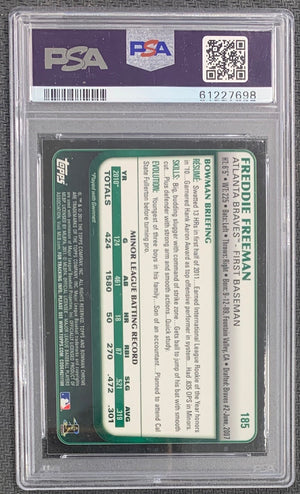 Freddie Freeman 2011 Bowman Chrome Baseball Rookie Card #185 Graded PSA 7-Powers Sports Memorabilia