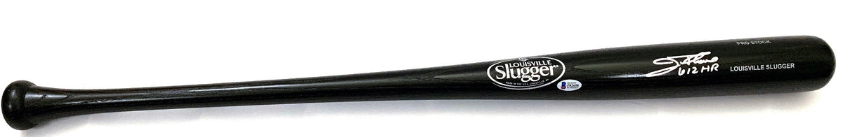 Jim Thome Autographed Louisville Slugger Bat W/612 HR Indians Phillies White Sox Twins Beckett Witnessed-Powers Sports Memorabilia