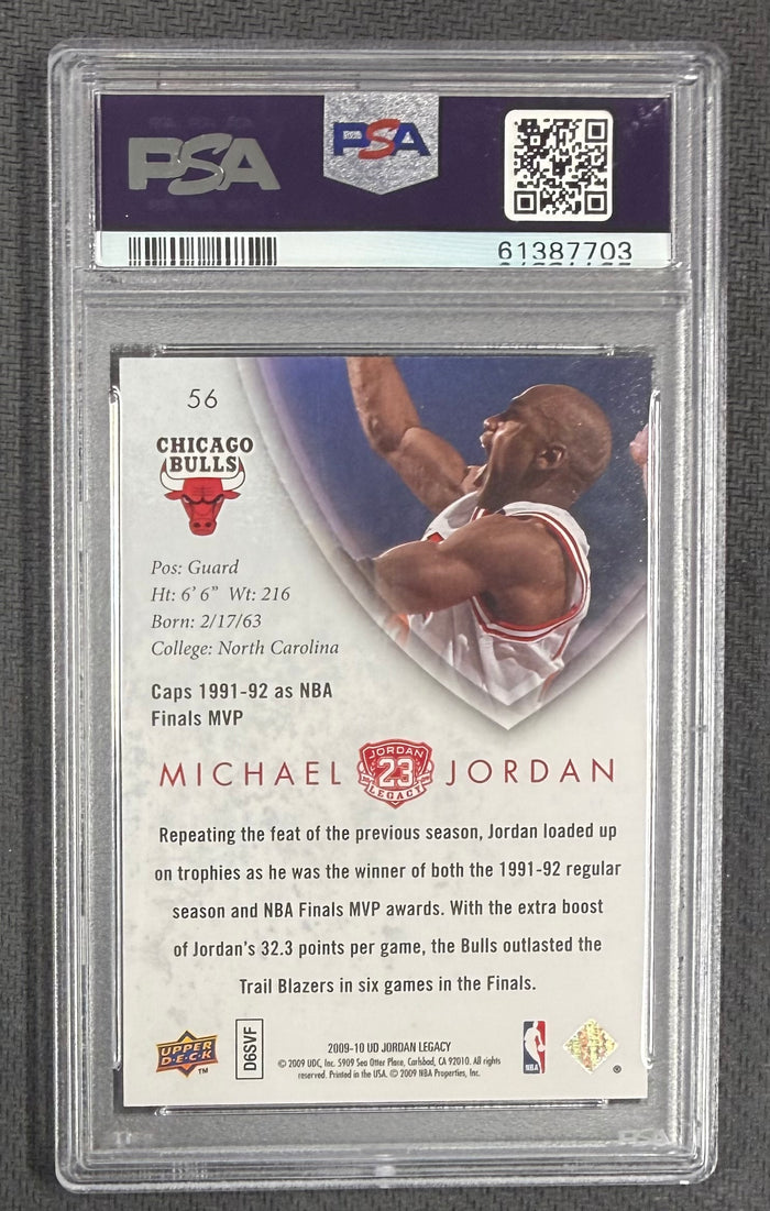 Michael Jordan 2009 Upper Deck Legacy Gold Card #56 PSA 9