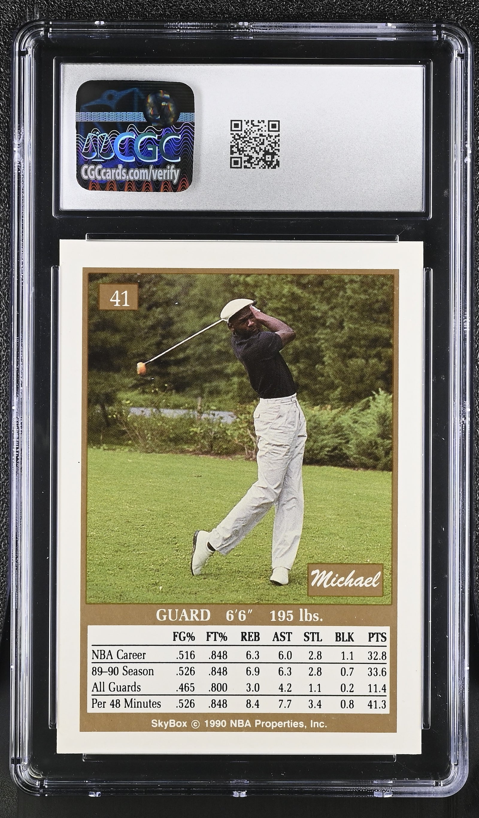 Michael Jordan 1990 SkyBox Card #41 CGC 9-Powers Sports Memorabilia