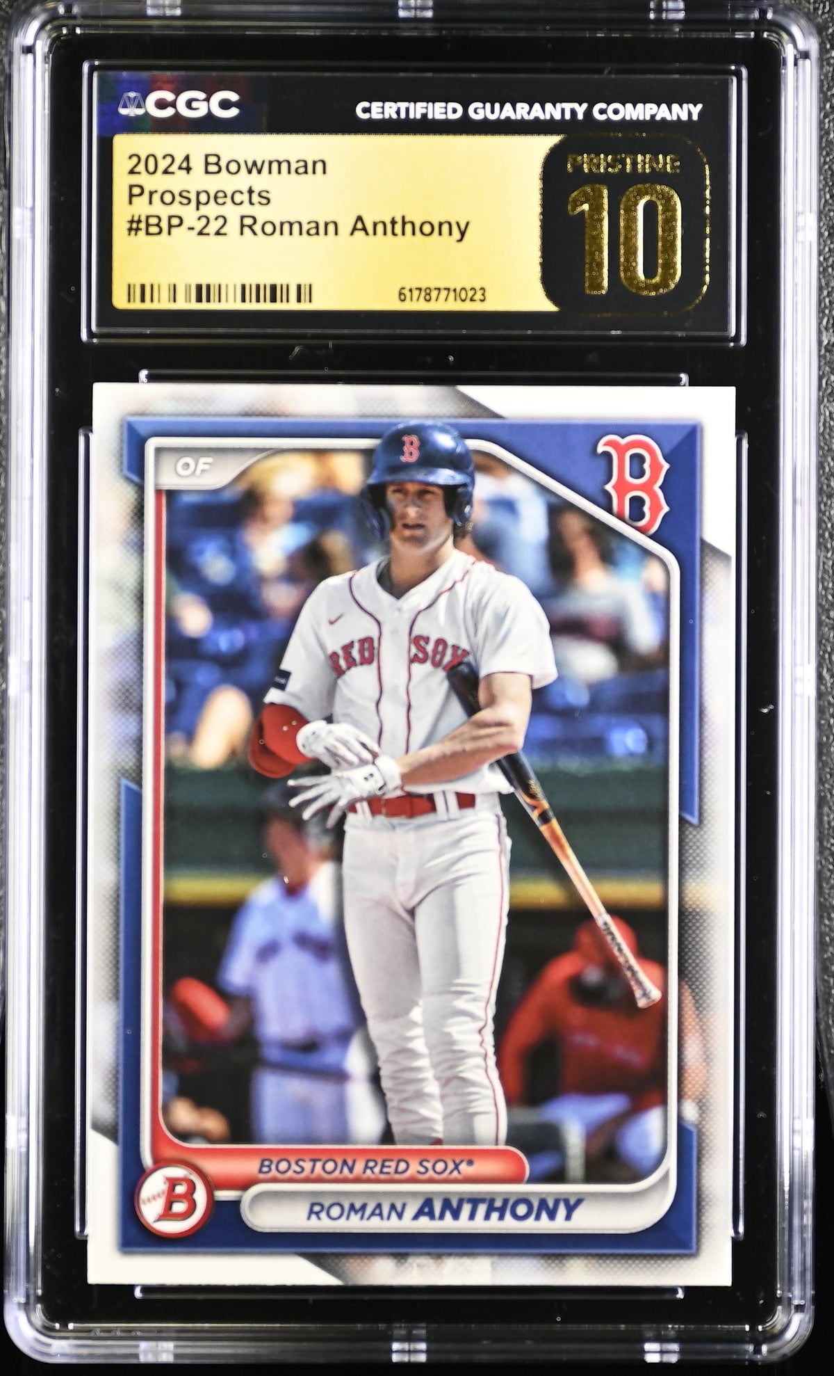 Roman Anthony 2024 Bowman Prospects Rookie Card #BP-22 CGC Pristine 10-Powers Sports Memorabilia