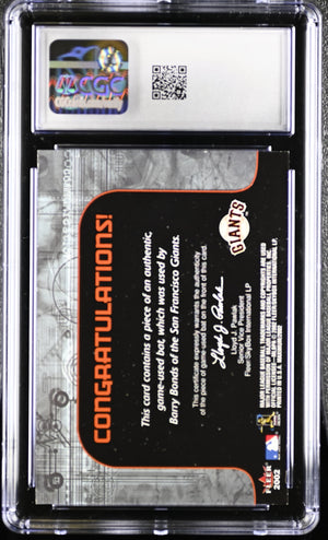 Barry Bonds 2002 Fleer Maximum Game-Used Bat Card #3 CGC 7-Powers Sports Memorabilia