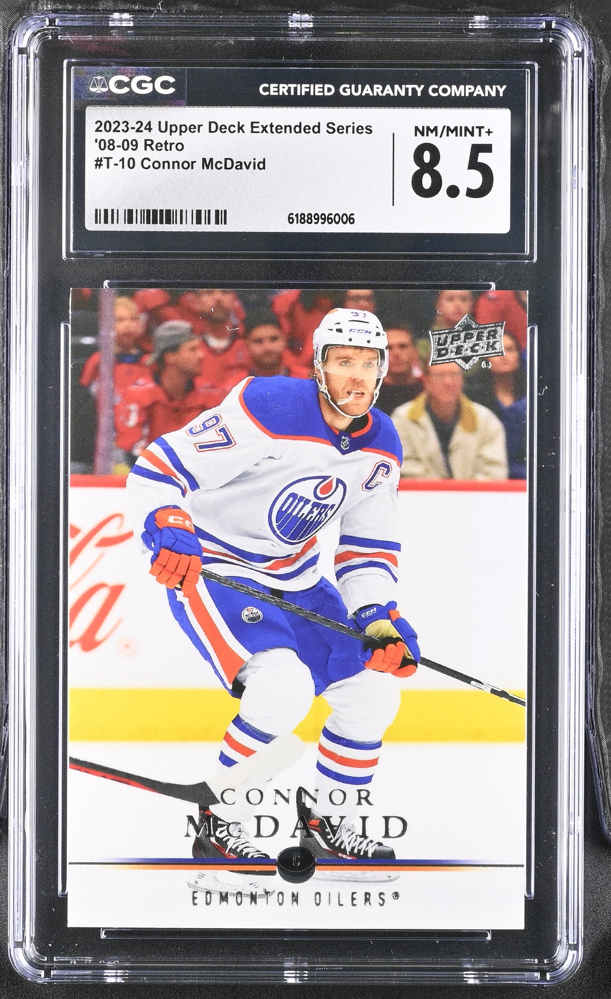 Connor McDavid 2023 Upper Deck Retro Card #T-10 CGC 8.5-Powers Sports Memorabilia