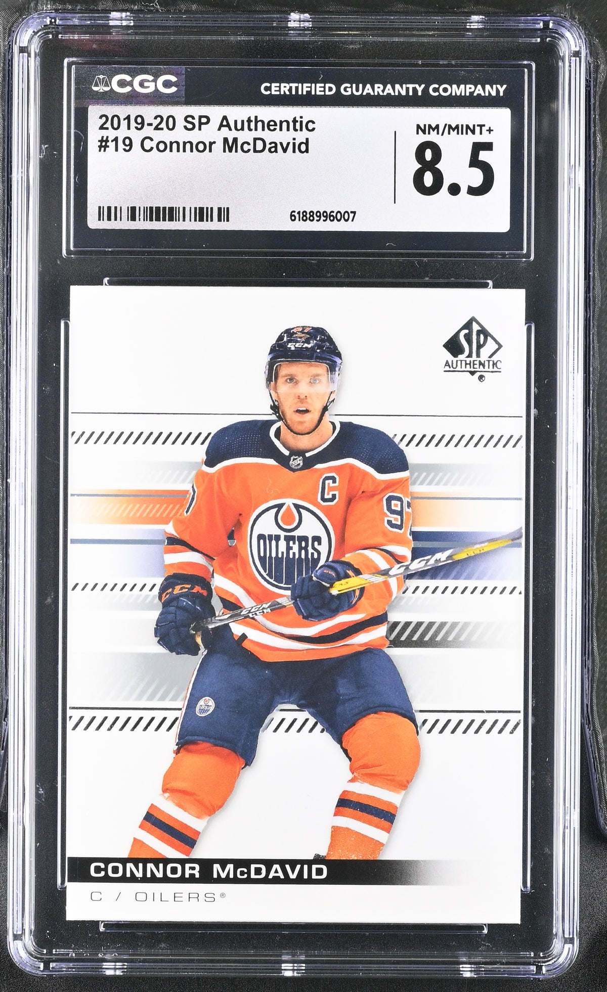 Connor McDavid 2019 Upper Deck SP Authentic Card #19 CGC 8.5-Powers Sports Memorabilia