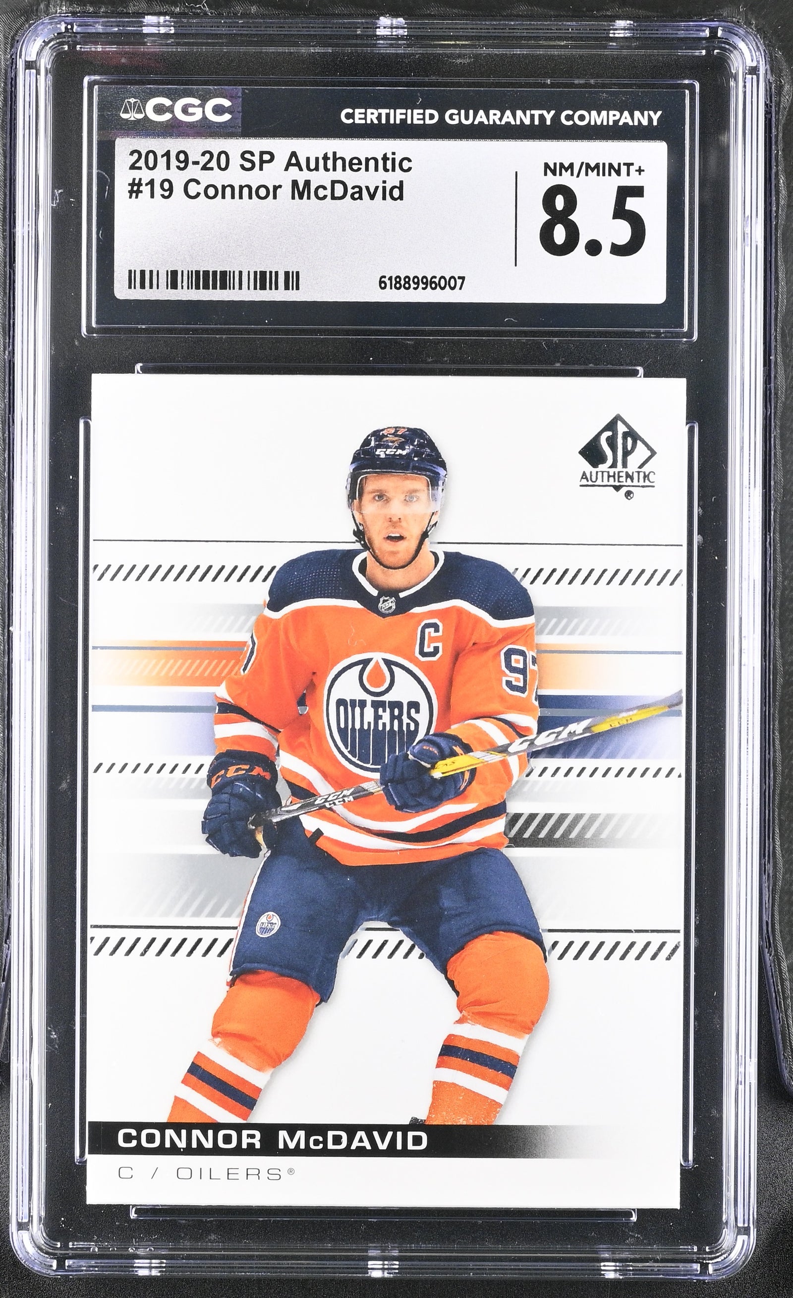 Connor McDavid 2019 Upper Deck SP Authentic Card #19 CGC 8.5-Powers Sports Memorabilia
