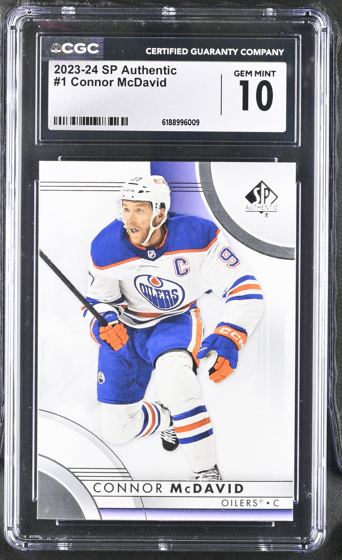 Connor McDavid 2023 Upper Deck SP Authentic Card #1 CGC 10-Powers Sports Memorabilia