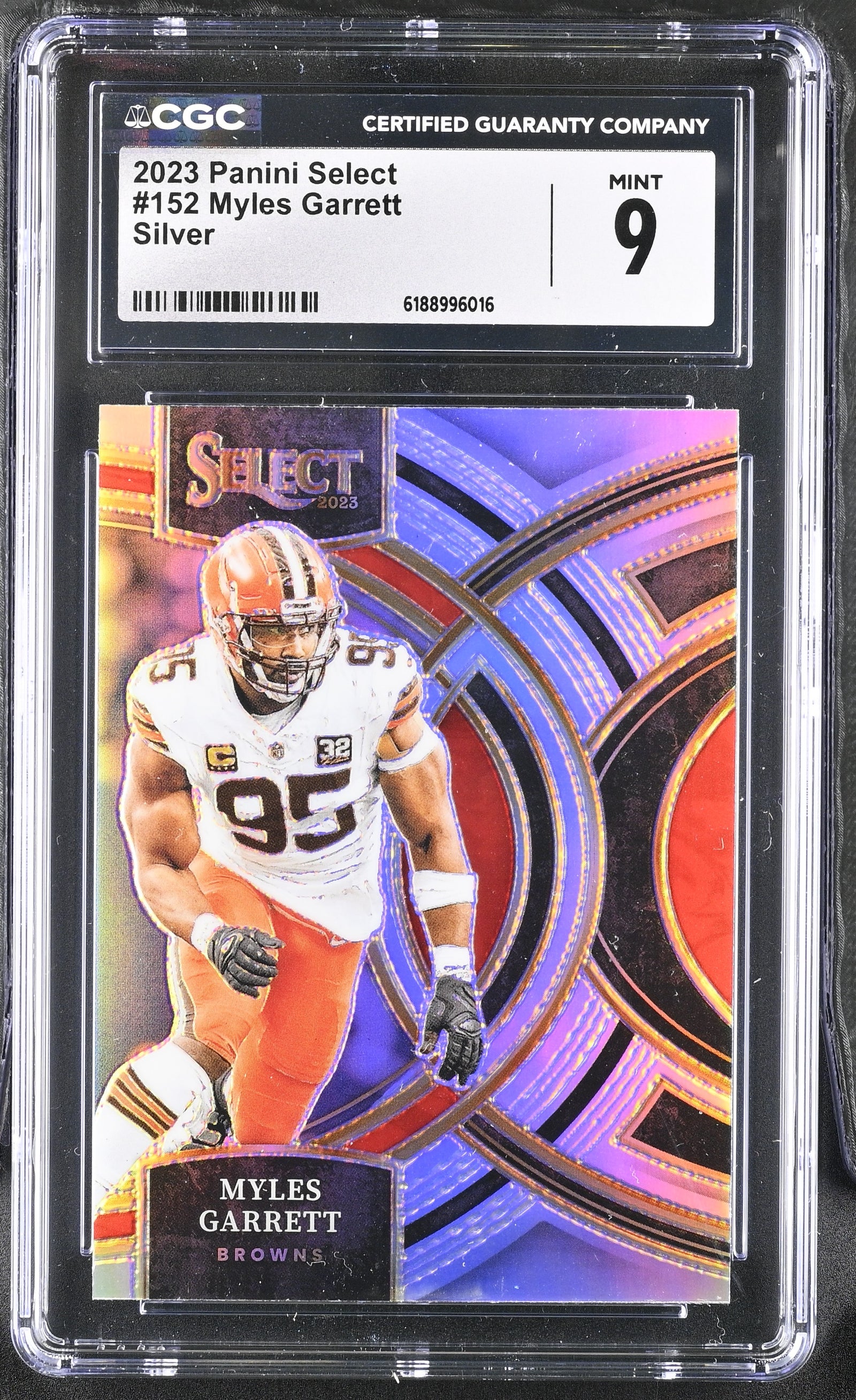 Myles Garrett 2023 Panini Select Silver Card #152 CGC 9-Powers Sports Memorabilia