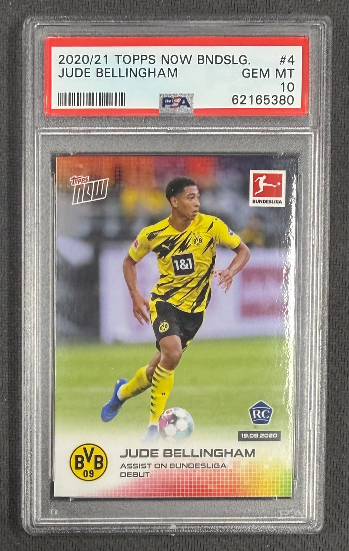 Jude Bellingham 2020-21 Topps Now RC Rookie Card #4 PSA 10-Powers Sports Memorabilia