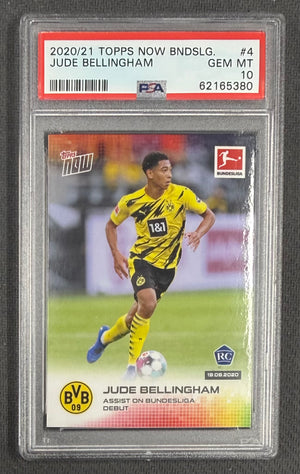 Jude Bellingham 2020-21 Topps Now RC Rookie Card #4 PSA 10