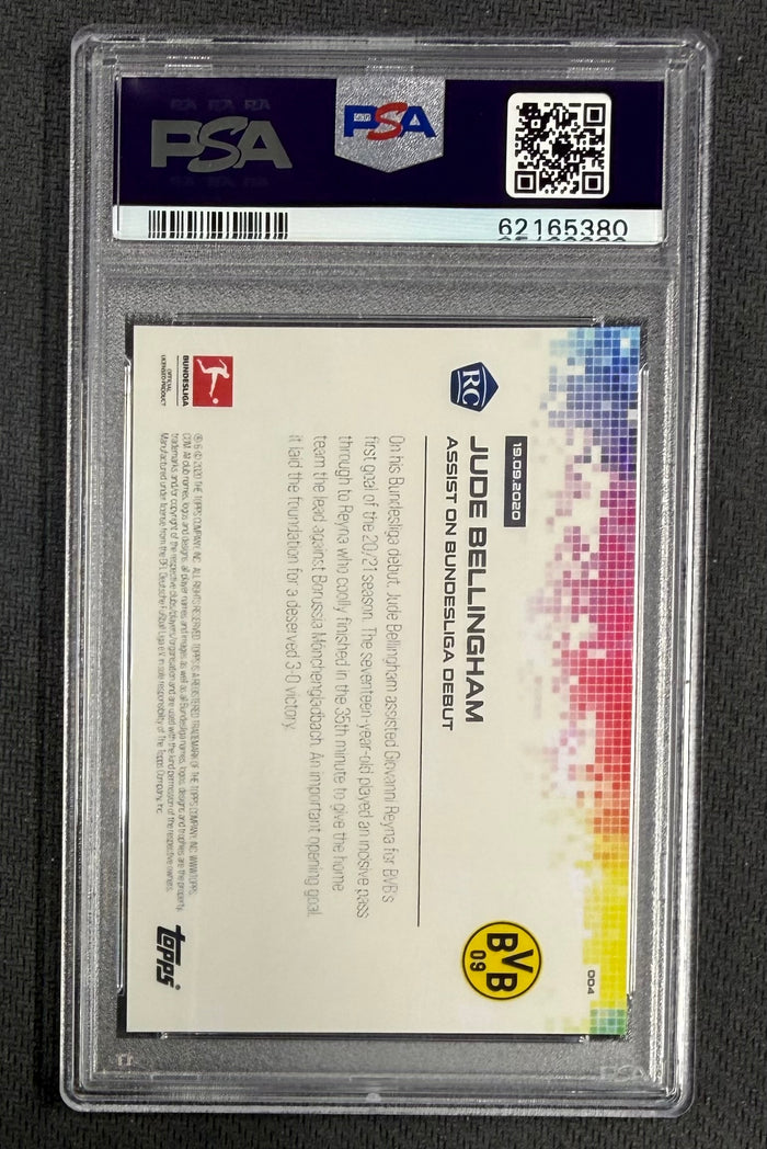 Jude Bellingham 2020-21 Topps Now RC Rookie Card #4 PSA 10-Powers Sports Memorabilia