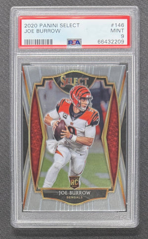 Joe Burrow 2020 Panini Select Cincinnati Bengals Football Rookie Card #146 Graded PSA 9 Cert #66432209-Powers Sports Memorabilia
