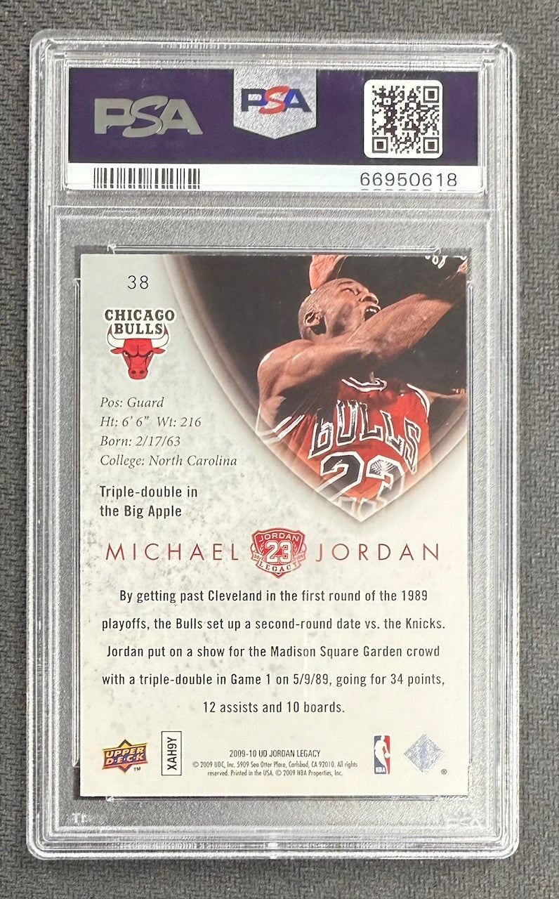 Michael Jordan 2009 Upper Deck Jordan Legacy Gold Basketball Card #38 Graded PSA 10 Cert #66950618-Powers Sports Memorabilia