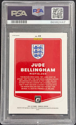 Jude Bellingham 2021 Donruss Optic Red Velocity Card #48 PSA 10
