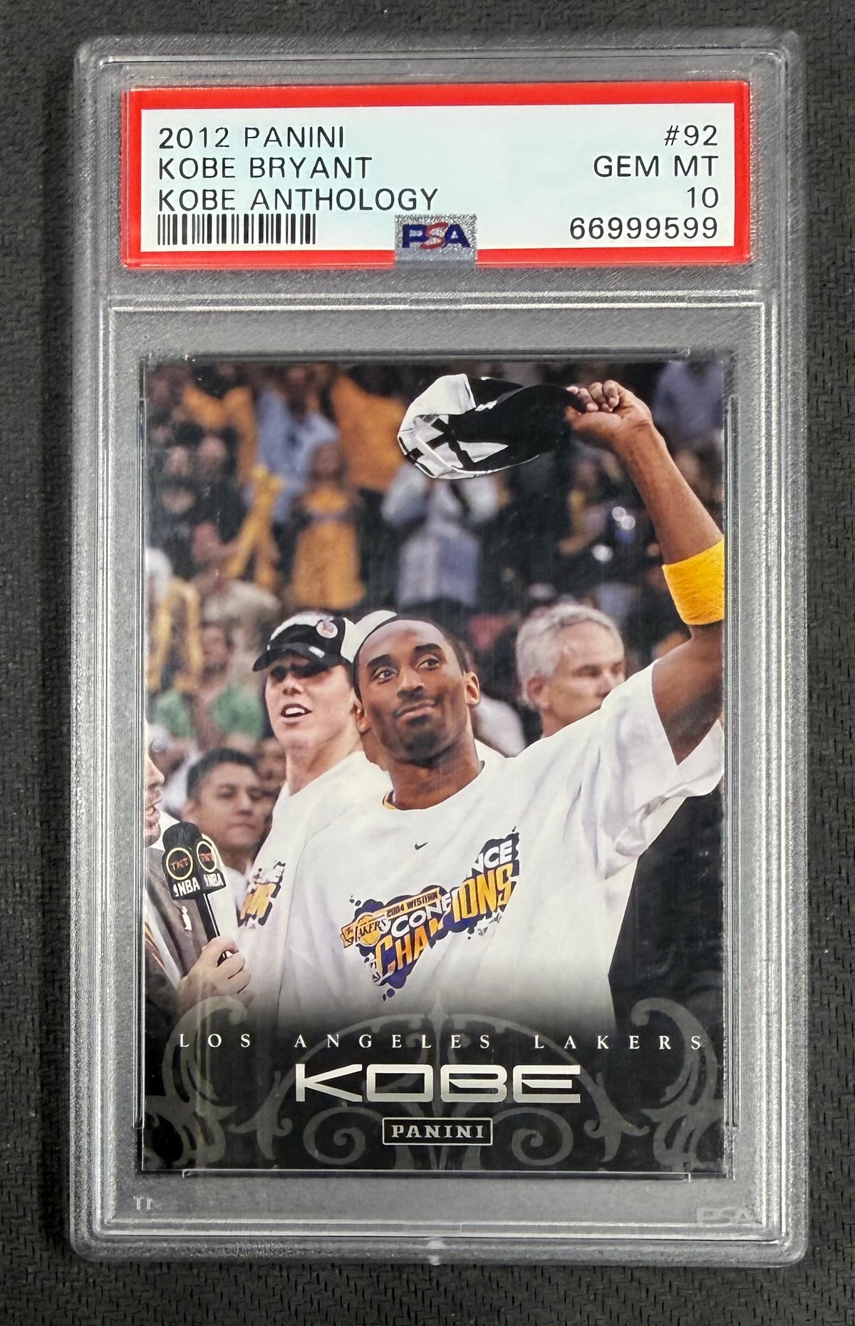 Kobe Bryant 2012 Panini Kobe Anthology Los Angeles Lakers Basketball Card #92 Graded PSA 10 Cert #66999599-Powers Sports Memorabilia