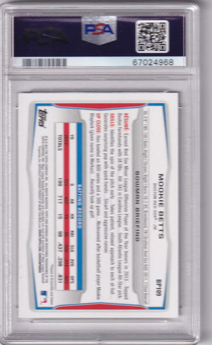 Mookie Betts 2014 Bowman Prospects Rookie Card #BP109 PSA 10