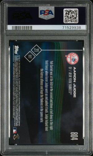 Aaron Judge 2017 Topps Now Baseball Rookie Card #804 Graded PSA 10-Powers Sports Memorabilia