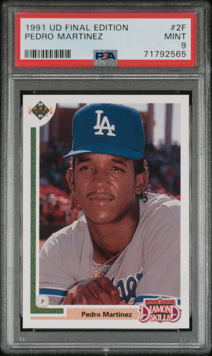 Pedro Martinez 1991 Upper Deck Dodgers Rookie Card #2F PSA 9-Powers Sports Memorabilia