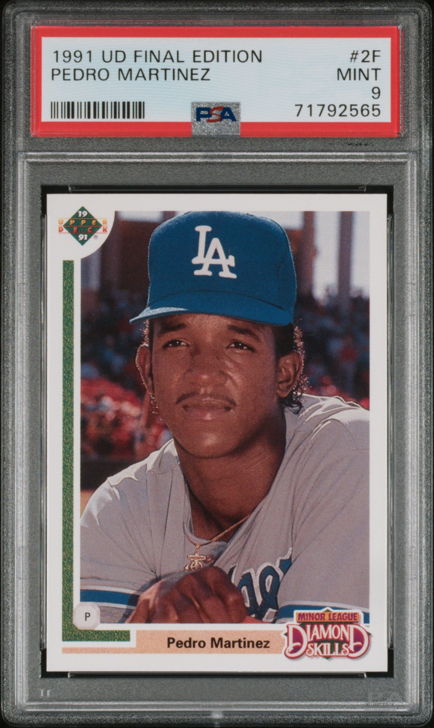 Pedro Martinez 1991 Upper Deck Dodgers Rookie Card #2F PSA 9-Powers Sports Memorabilia