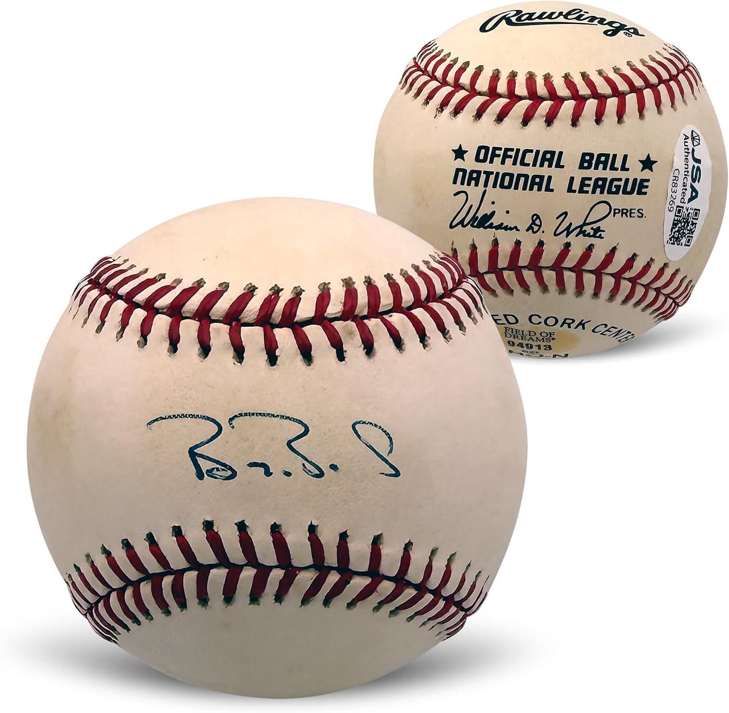 Barry Bonds Autographed Baseball Break – 10 Spots-Powers Sports Memorabilia