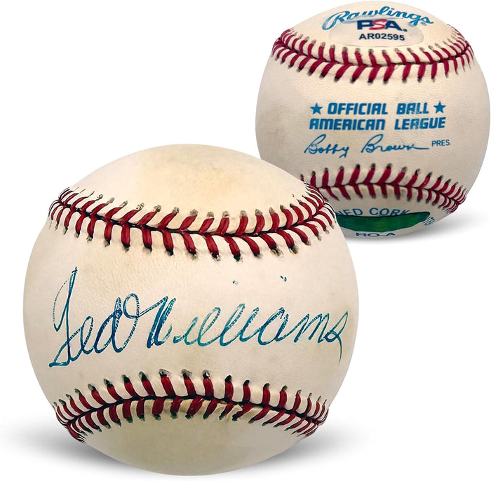 Ted Williams Autographed Baseball Break – 10 Spots-Powers Sports Memorabilia