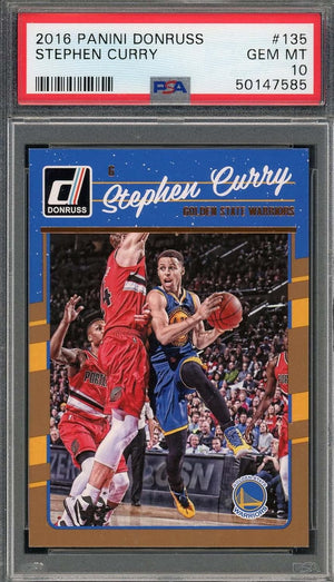 Stephen Curry 2016 Panini Donruss Basketball Card #135 Graded PSA 10-Powers Sports Memorabilia