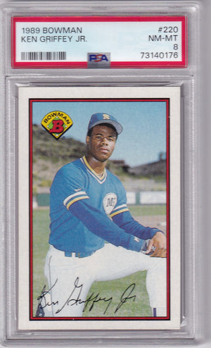 Ken Griffey Jr 1989 Bowman Baseball Rookie Card #220 PSA 8