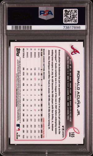 Ronald Acuna Jr 2022 Topps Chrome Sepia Refractor Card #165 Graded PSA 10-Powers Sports Memorabilia