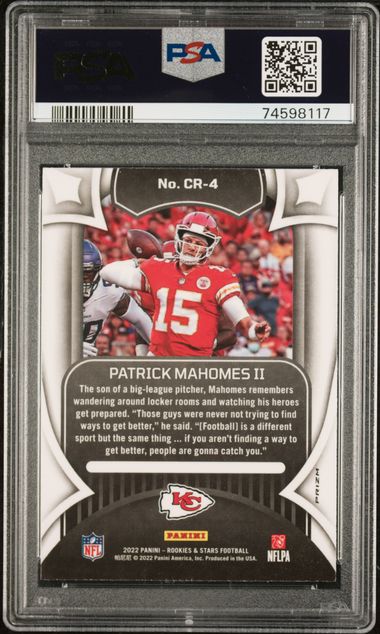 Patrick Mahomes 2022 Panini Rookies & Stars Crusade Red Card #CR4 Graded PSA 10-Powers Sports Memorabilia