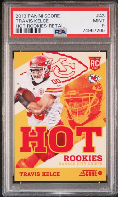 Travis Kelce 2013 Panini Score Hot Retail Football Rookie Card #43 Graded PSA 9-Powers Sports Memorabilia