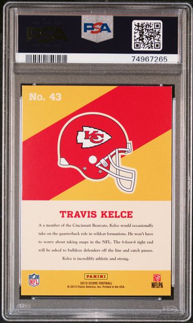 Travis Kelce 2013 Panini Score Hot Retail Football Rookie Card #43 Graded PSA 9-Powers Sports Memorabilia