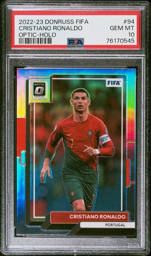 Cristiano Ronaldo 2022 Panini Donruss Optic Holo Card #94 PSA 10