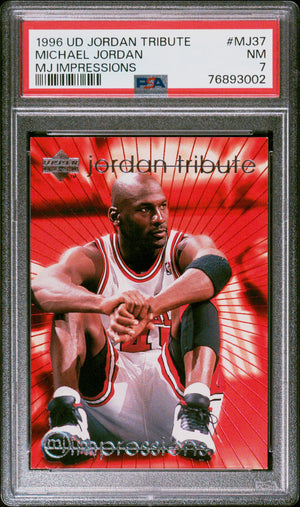 Michael Jordan 1996 UD Tribute Impressions Card #MJ37 PSA 7