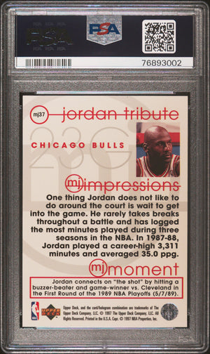 Michael Jordan 1996 UD Tribute Impressions Card #MJ37 PSA 7