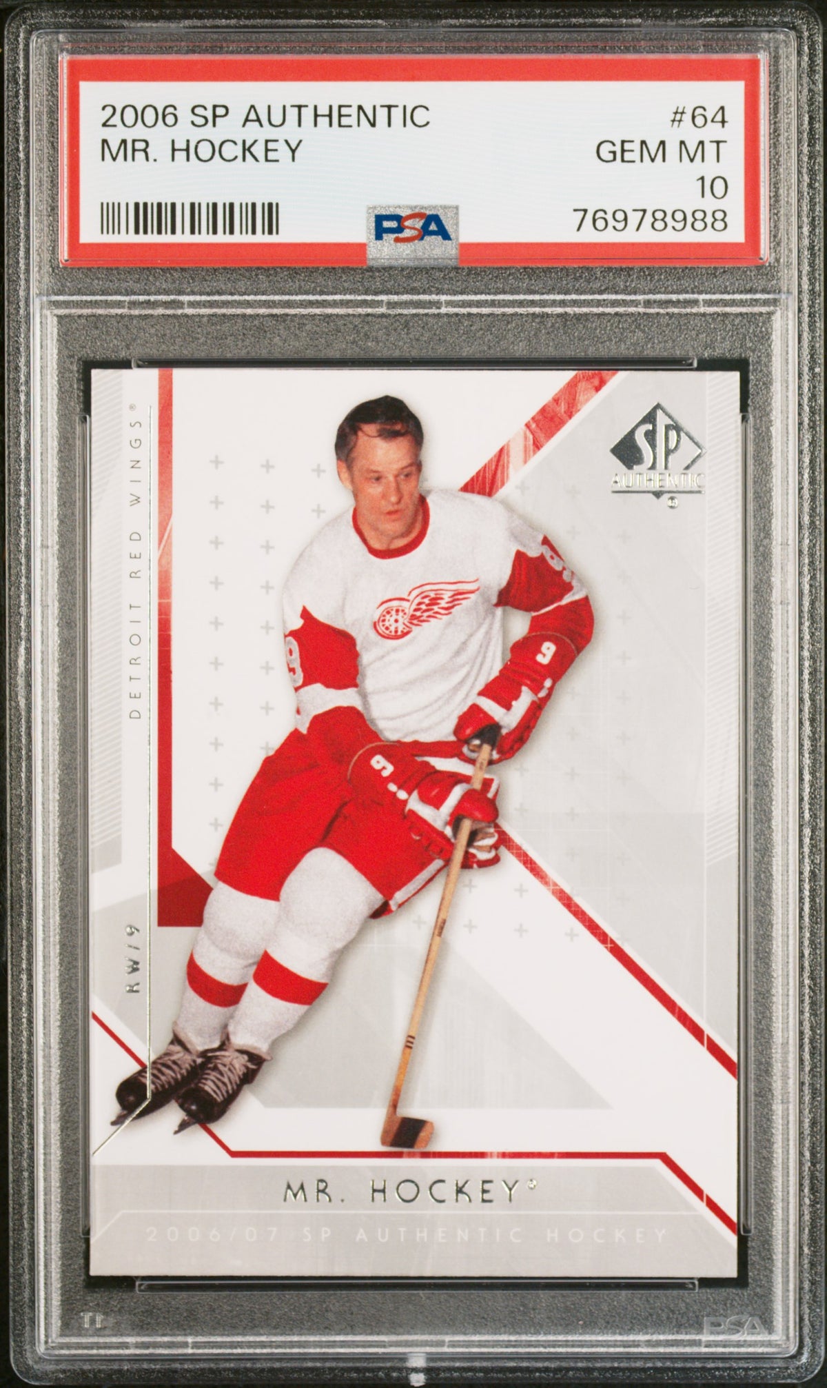 Gordie Howe 2006 SP Authentic Mr Hockey Card #64 Graded PSA 10 Cert #76978988-Powers Sports Memorabilia