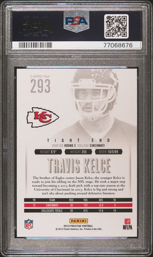 Travis Kelce 2013 Panini Prestige Football Rookie Card #293 Graded PSA 9-Powers Sports Memorabilia