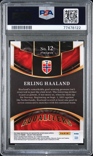 Erling Haaland 2022 Panini Select Equalizers Card #12 PSA 10