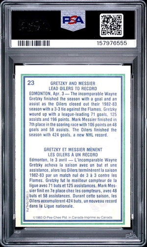 Wayne Gretzky Mark Messier 1983 O-Pee-Chee Card #23 PSA 6-Powers Sports Memorabilia
