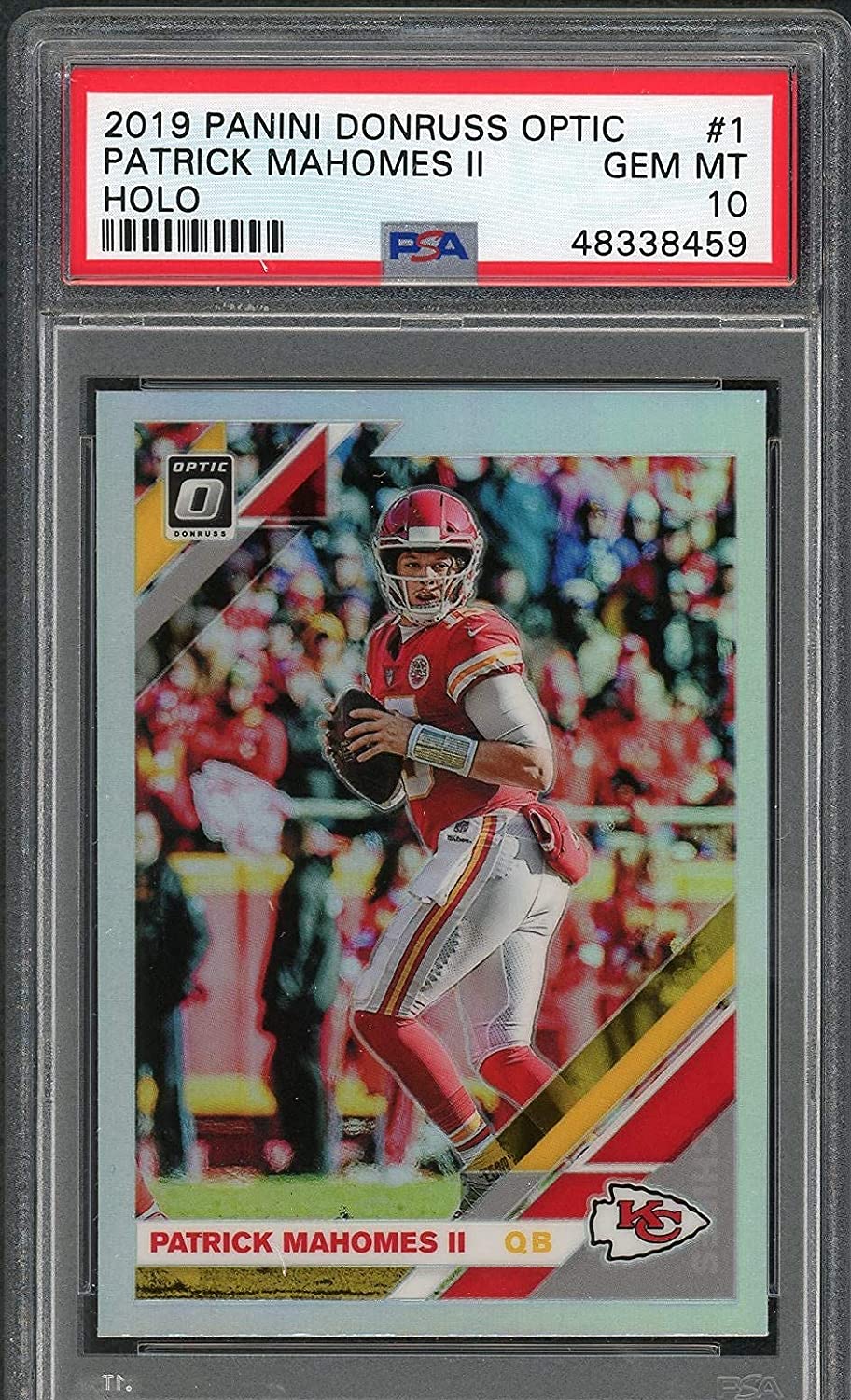 Patrick Mahomes 2019 Panini Donruss Optic Holo Prizm Card #1 Graded PSA 10-Powers Sports Memorabilia