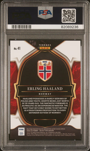 Erling Haaland 2022 Panini Select Norway Card #41 PSA 10