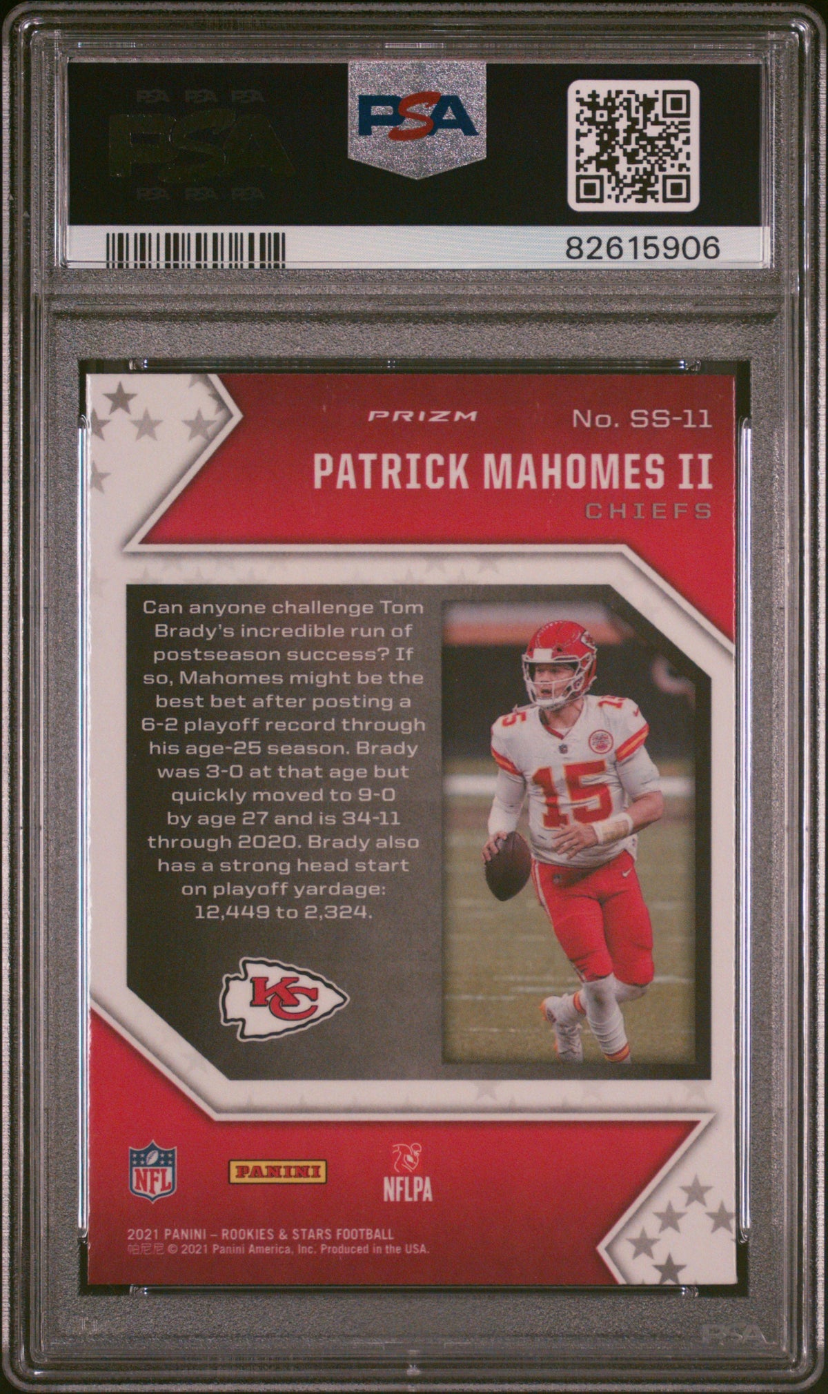 Patrick Mahomes 2021 Panini Rookies Stars Red Wave Card #SS-11 Graded PSA 10