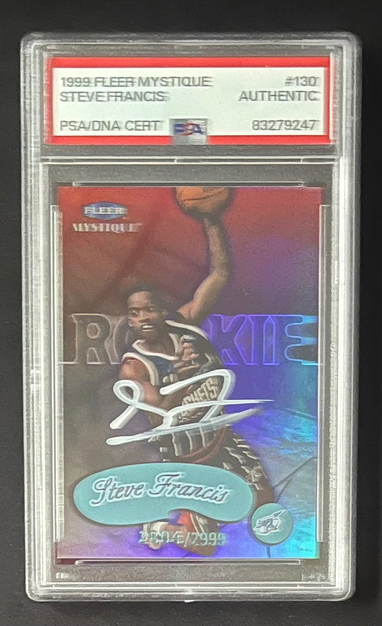 Steve Francis 1999 Fleer Mystique Signed Rookie Card #130 Auto PSA 83279247