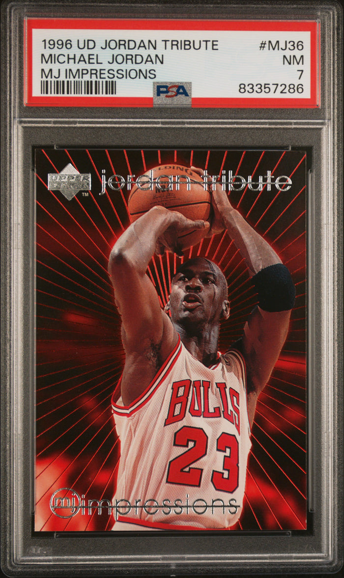 Michael Jordan 1996 Upper Deck MJ Tribute Card #MJ36 PSA 7