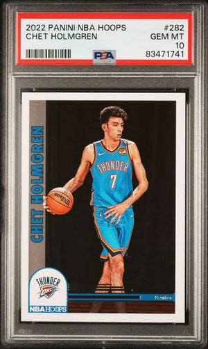 Chet Holmgren 2022 Panini Hoops Basketball Rookie Card #282 Graded PSA 10-Powers Sports Memorabilia