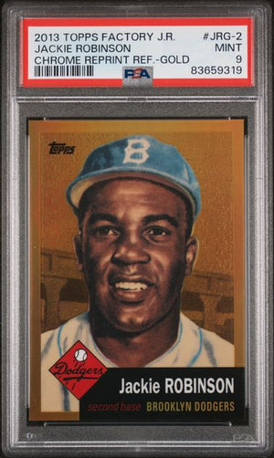 Jackie Robinson 2013 Topps Chrome Gold Refractor Baseball Card #JRG-2 PSA 9-Powers Sports Memorabilia