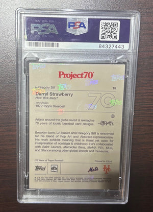 Darryl Strawberry 2021 Topps Project 70 Signed Baseball Card Authenticated PSA/DNA Auto Cert #84327443-Powers Sports Memorabilia