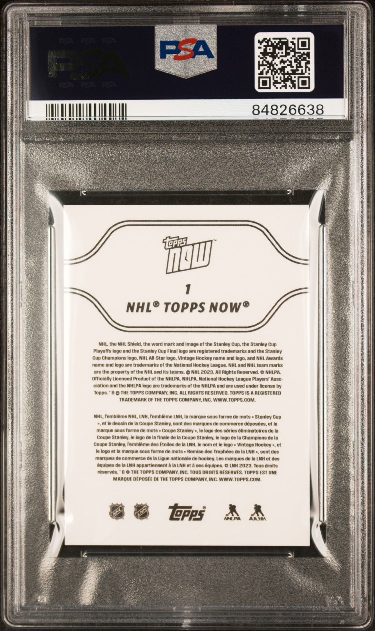 Connor Bedard 2023 Topps Now NHL Stickers Rookie Card #1 Graded PSA 10 Cert #84826638-Powers Sports Memorabilia