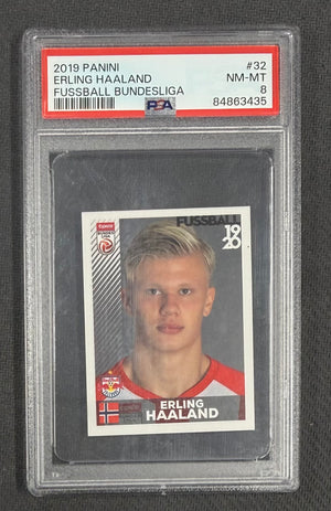 Erling Haaland 2019 Panini Fussball Bundesliga Card #32 PSA 8