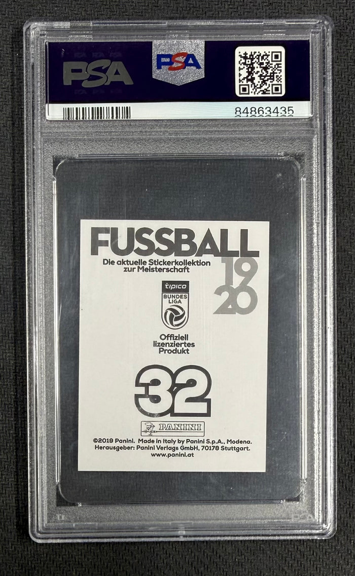 Erling Haaland 2019 Panini Fussball Bundesliga Card #32 PSA 8-Powers Sports Memorabilia