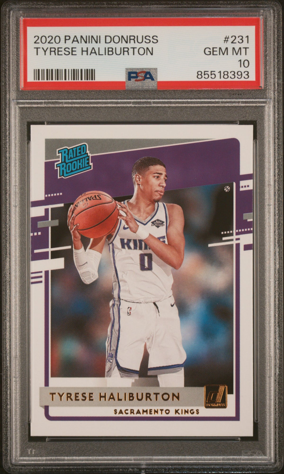 Tyrese Haliburton 2020 Panini Donruss Basketball Rookie Card #231 Graded PSA 10-Powers Sports Memorabilia